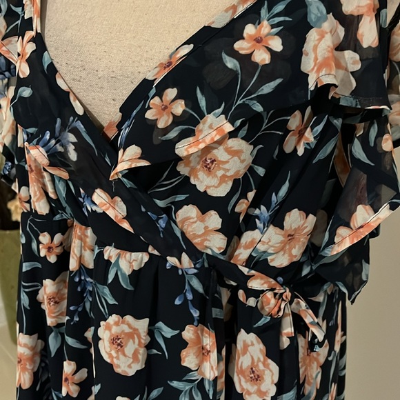 Torrid Sz 3 3X sleeveless floral dress 640 - Picture 2 of 5